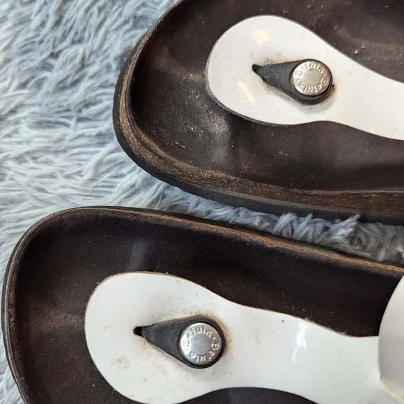 Birkenstock Betula White and Brown Women's Sandals 41 - Picture 2 of 5
